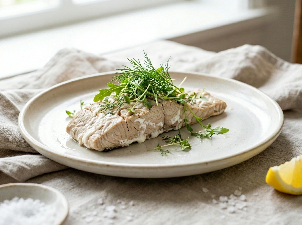 Lachs ohne Vakuumgaren: blass, trocken, übergart