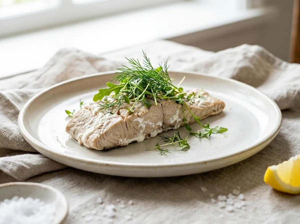 Lachs ohne Vakuumgaren: blass, trocken, übergart