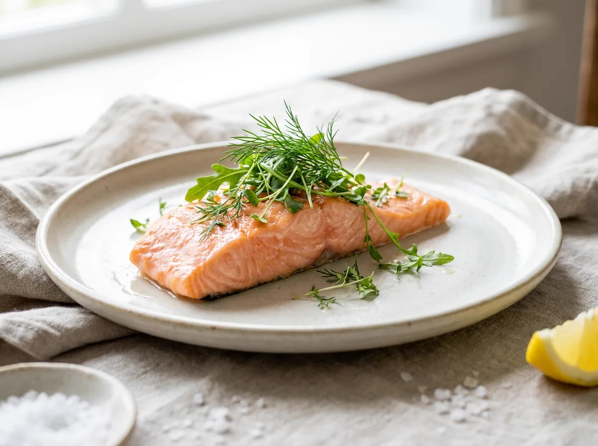 Lachs mit Vakuumgaren: saftig, glänzend, vollfarbig